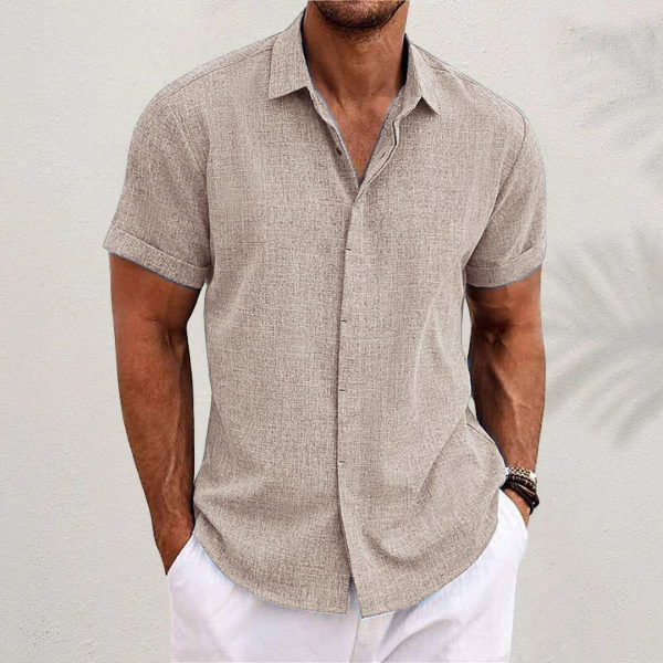Men's Linen Short Sleeve Shirt for Summer | Perfect for Everyday Wear