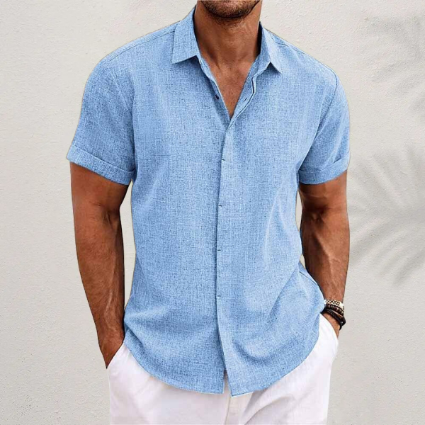 Men's Linen Short Sleeve Shirt for Summer | Perfect for Everyday Wear