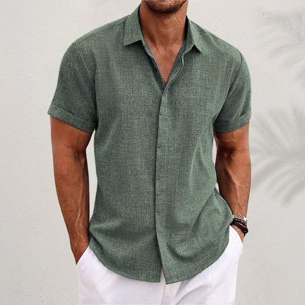 Men's Linen Short Sleeve Shirt for Summer | Perfect for Everyday Wear