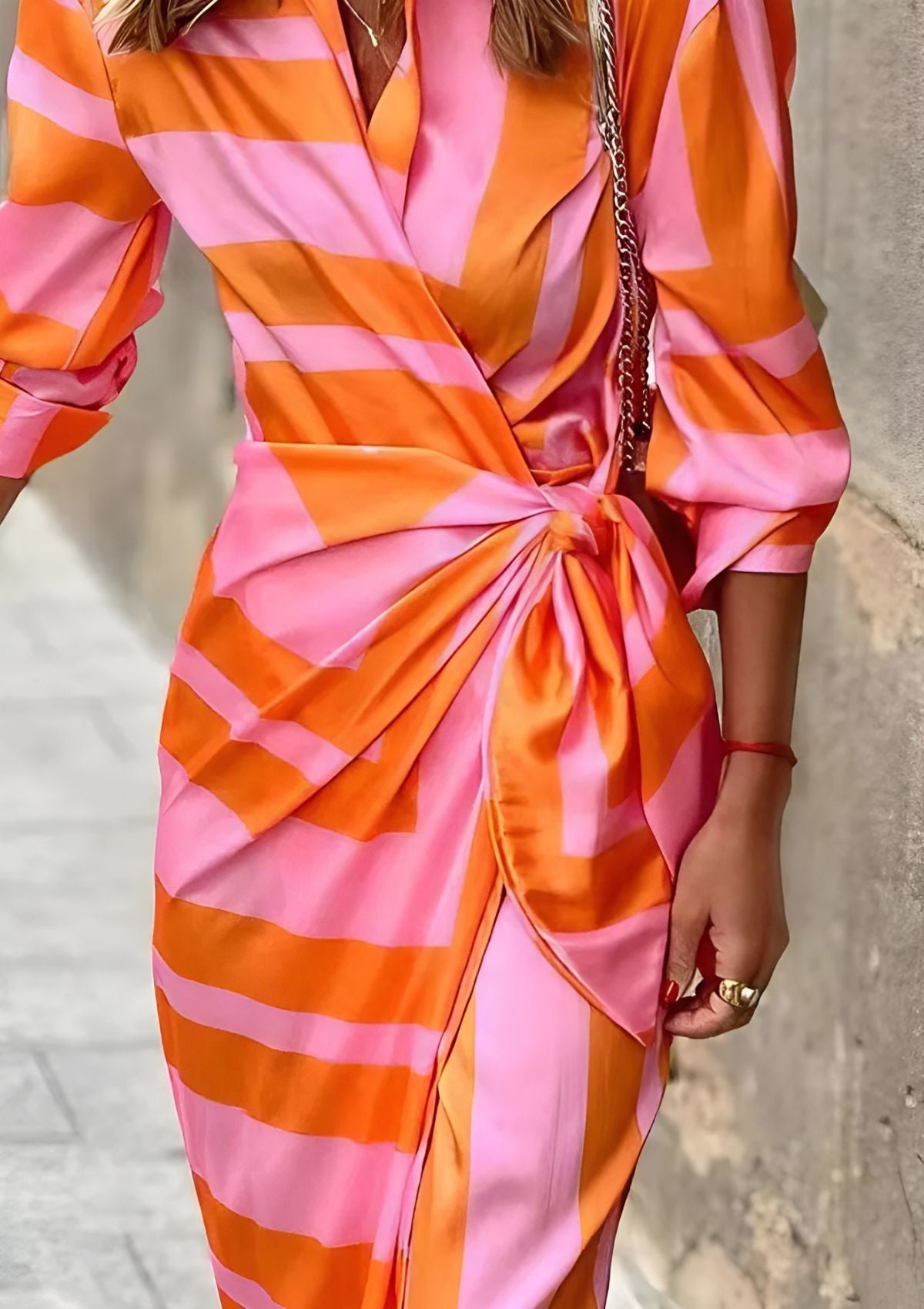 Wrap Dress V-Neck Printed for Women | Perfect for Everyday Wear