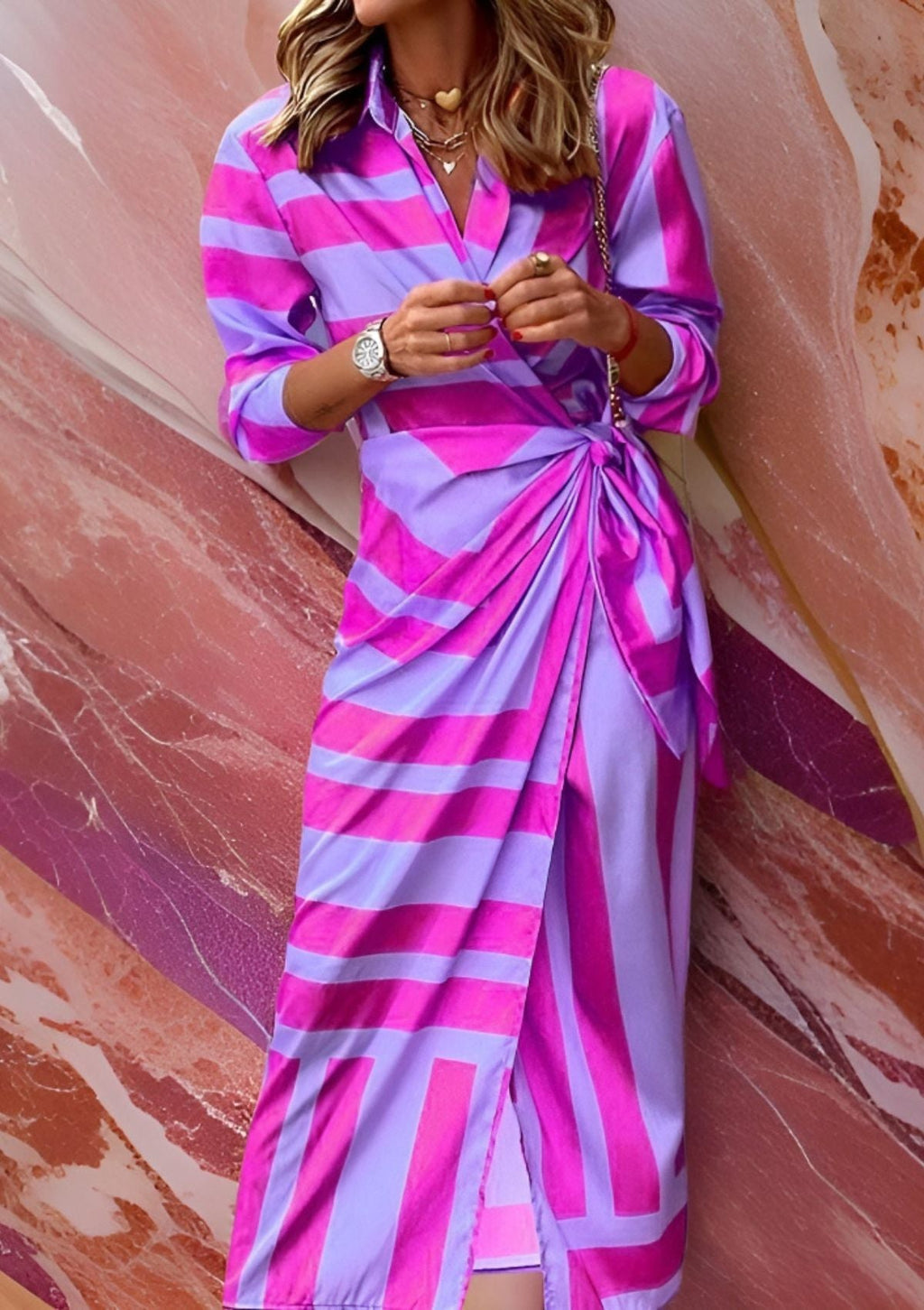 Wrap Dress V-Neck Printed for Women | Perfect for Everyday Wear