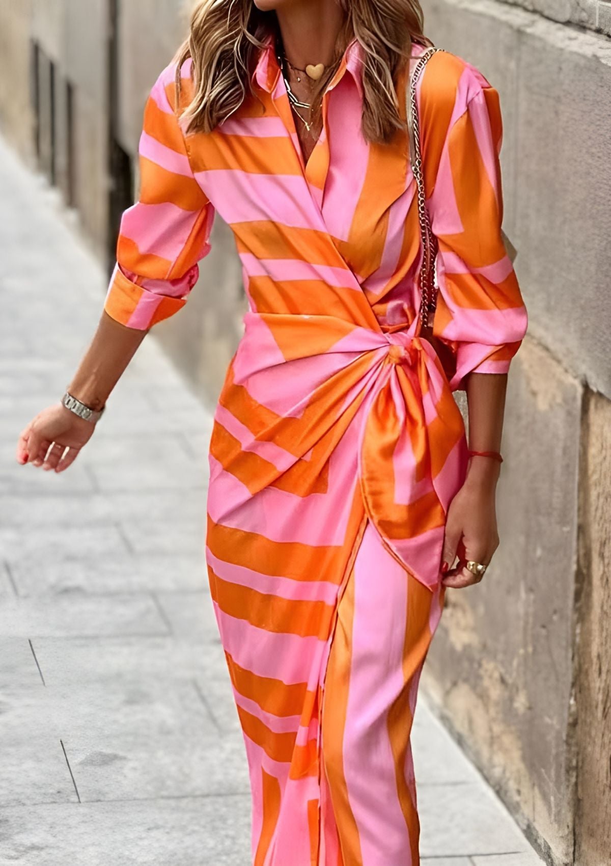 Wrap Dress V-Neck Printed for Women | Perfect for Everyday Wear