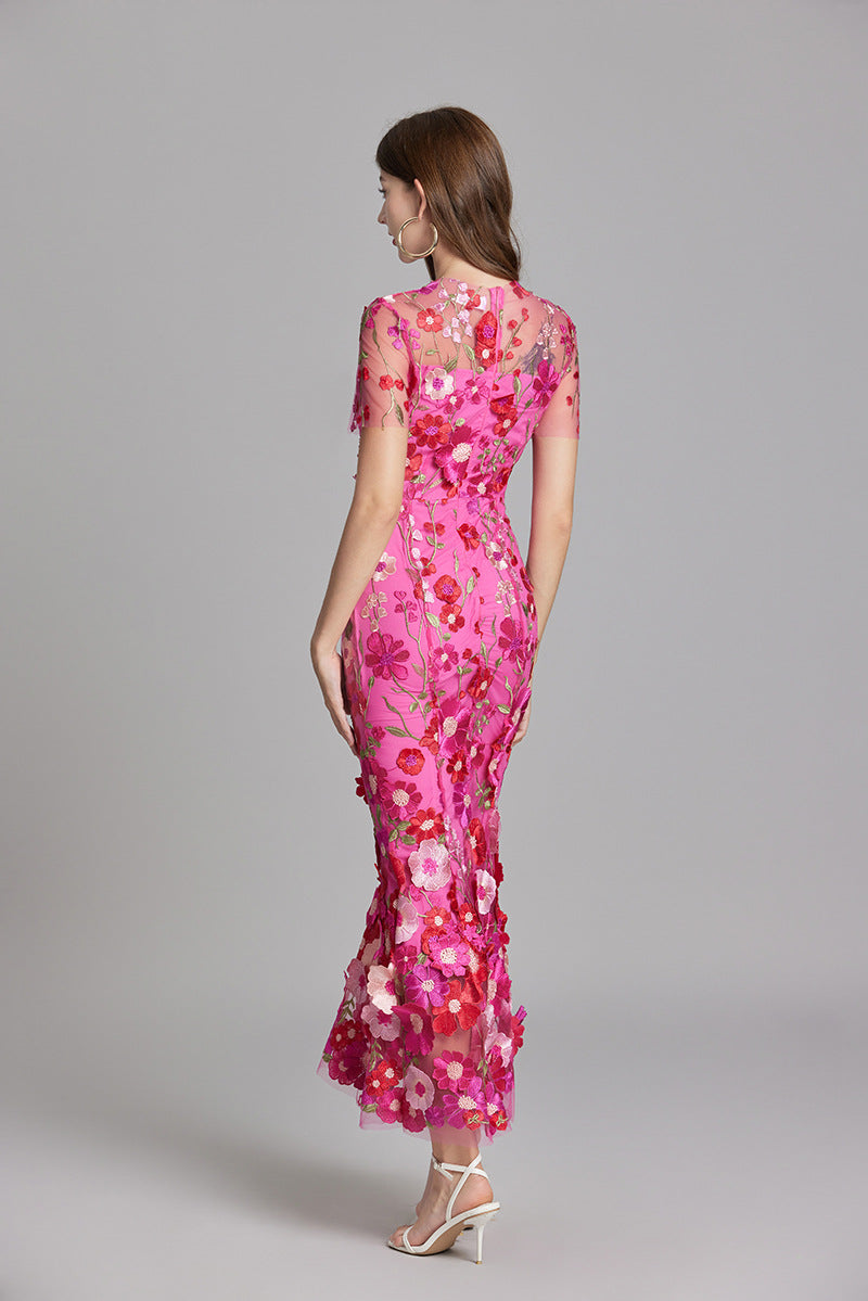 Evening Gown Mermaid Floral Appliqué for Women