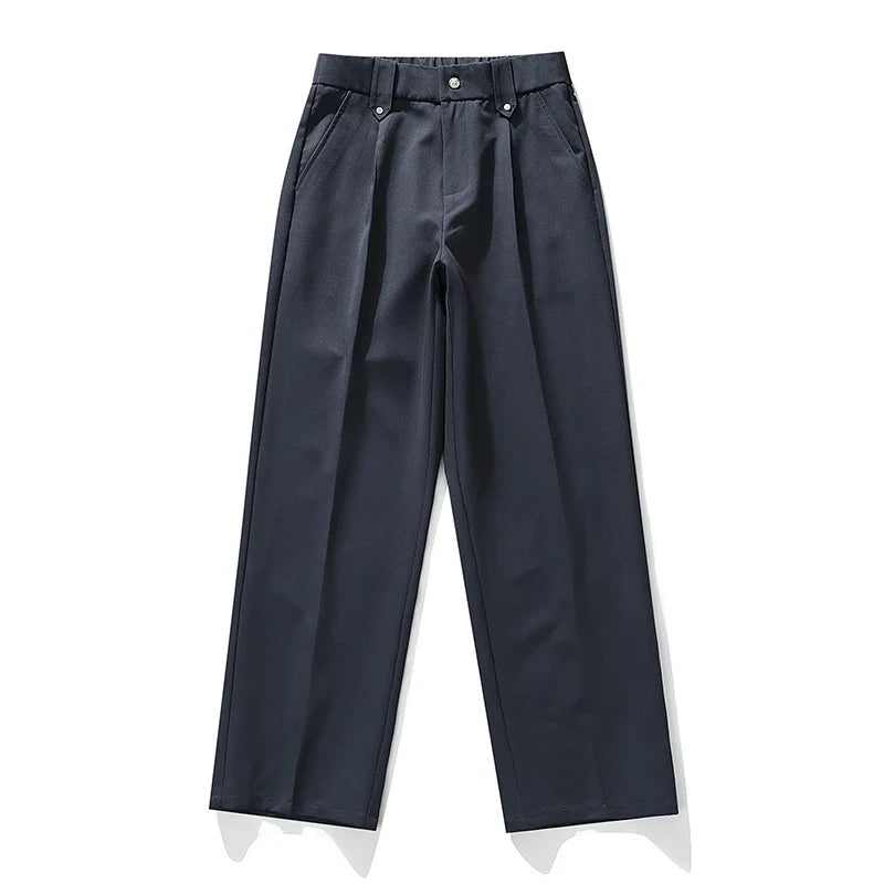 Trousers Pleated Front Relaxed Fit for Men
