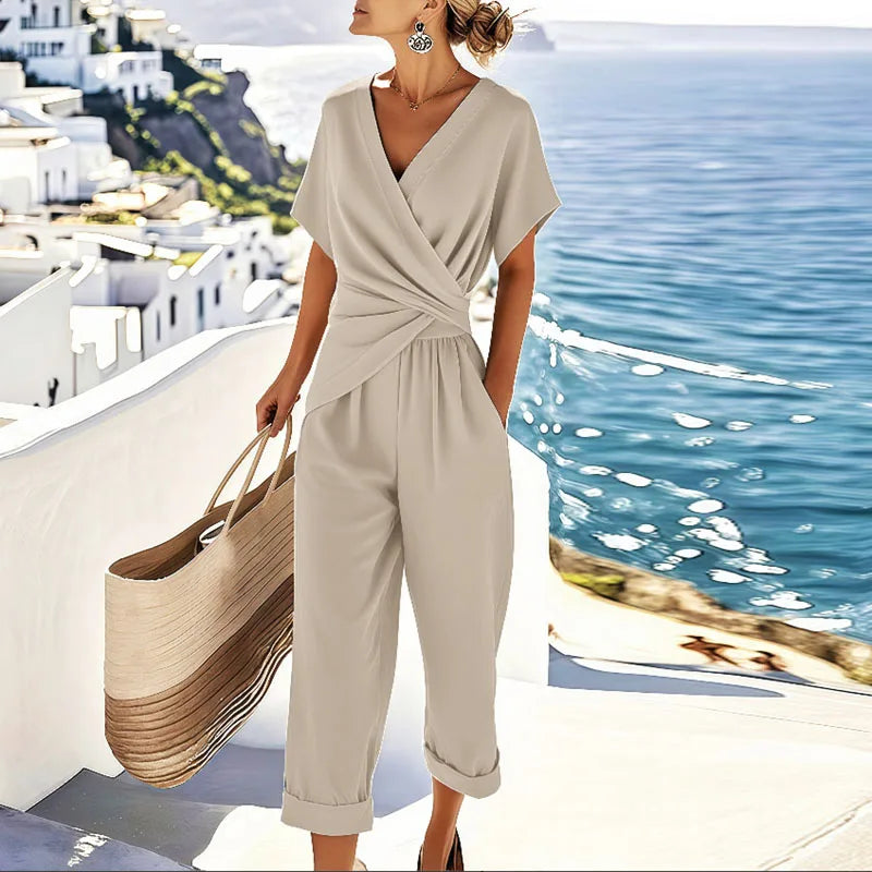 Two-Piece Set Wrap-Front Top for Women