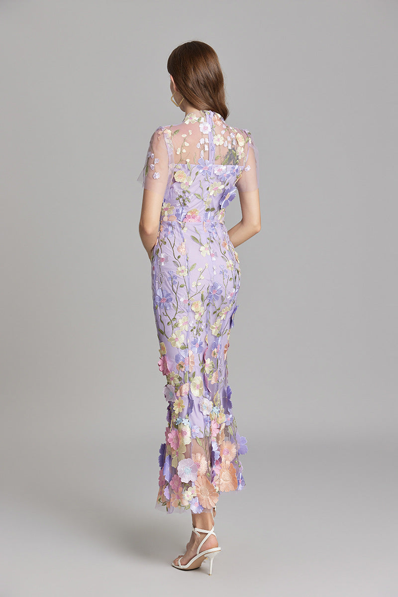 Evening Gown Mermaid Floral Appliqué for Women