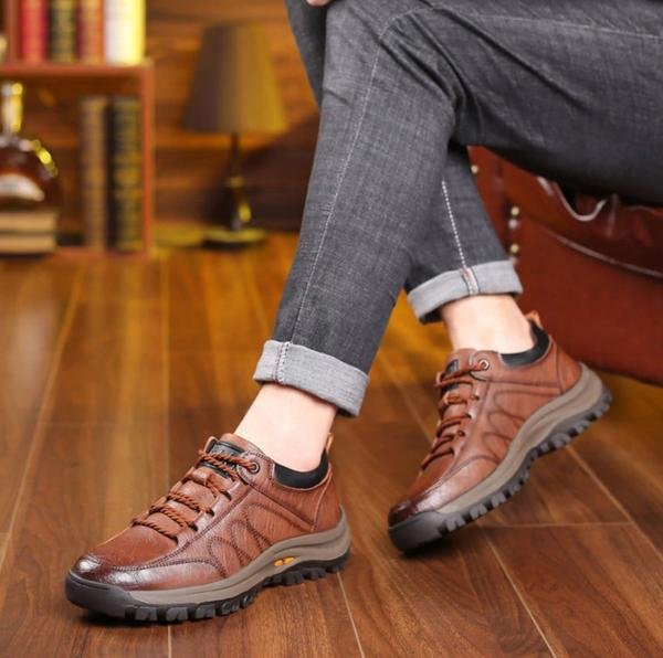 Casual Shoes Faux Leather Lace Up for Men