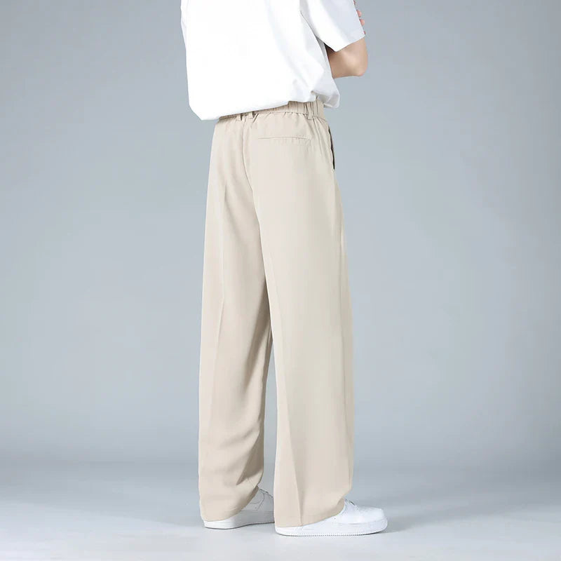 Trousers Pleated Front Relaxed Fit for Men