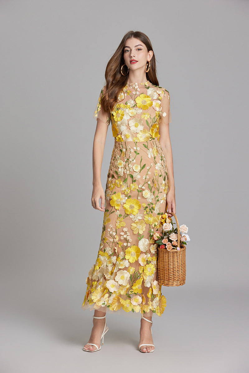 Evening Gown Mermaid Floral Appliqué for Women