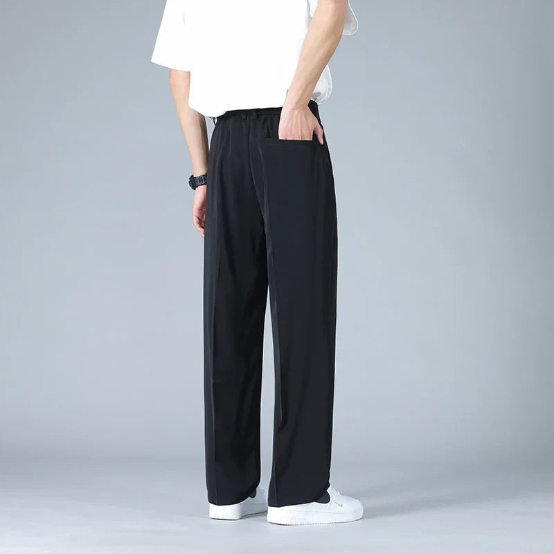 Trousers Pleated Front Relaxed Fit for Men