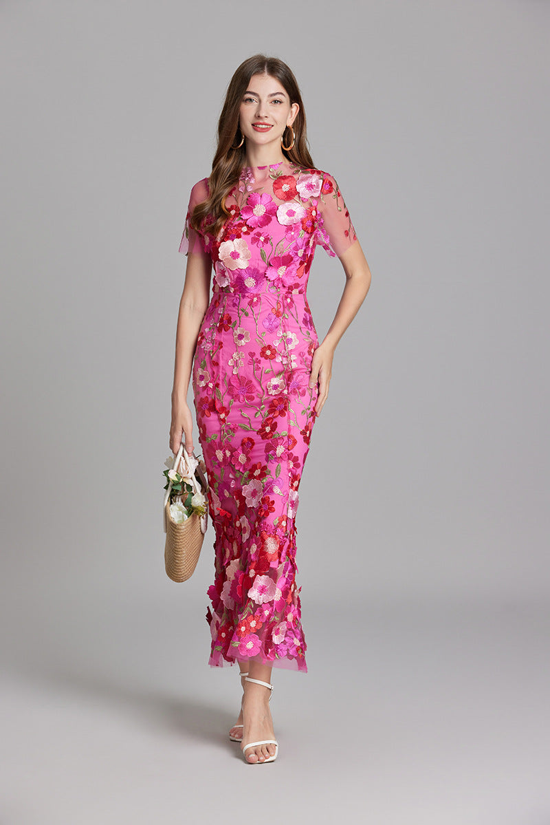 Evening Gown Mermaid Floral Appliqué for Women