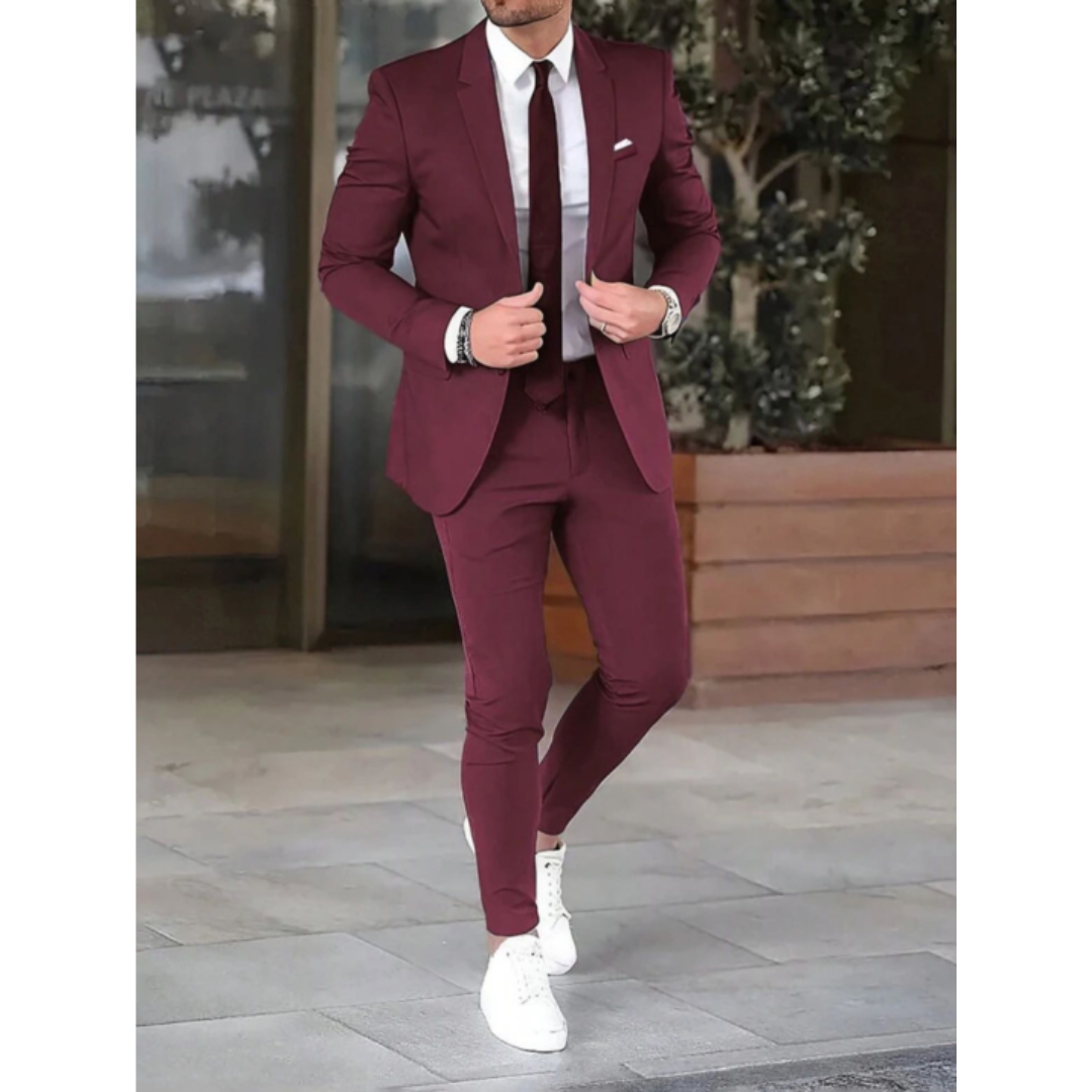 Slim Fit Suit with Jacket and Pants for Men | Perfect for Formal Occasions