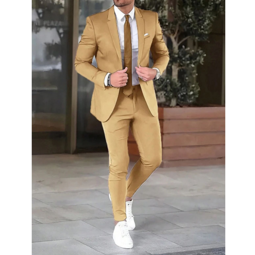 Slim Fit Suit with Jacket and Pants for Men | Perfect for Formal Occasions