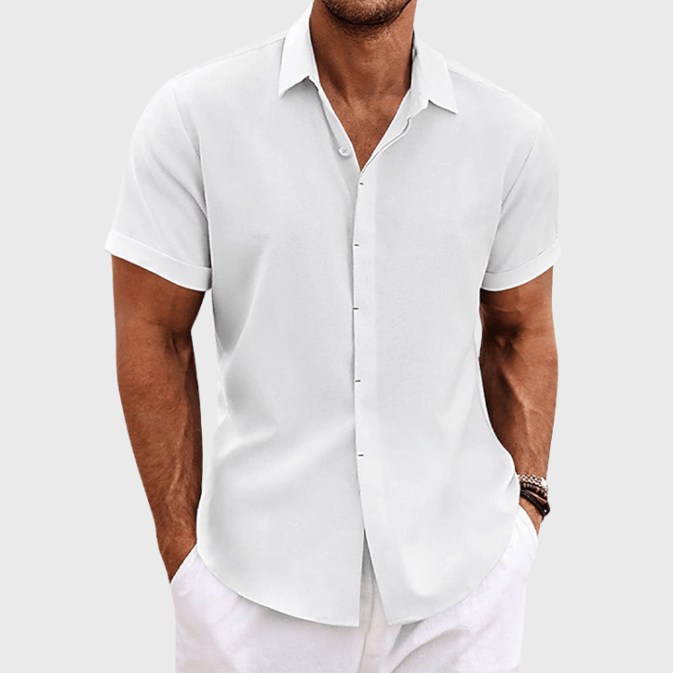 Short-Sleeve Button-Up Shirt for Men