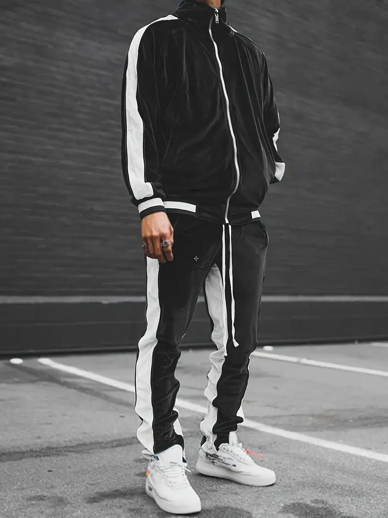Tracksuit Zip-Up Jacket and Pants Set for Men | Perfect for Everyday Wear