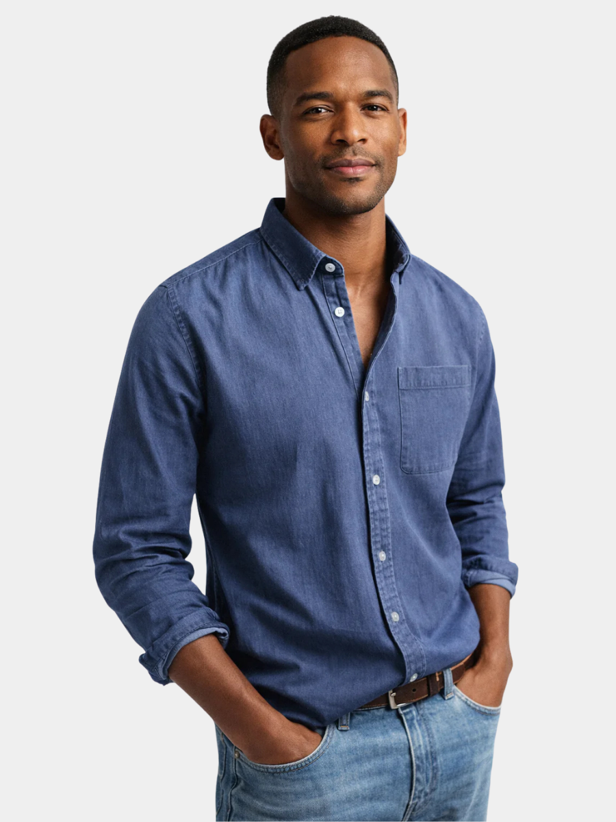 Long Sleeve Shirt Button-Up for Men