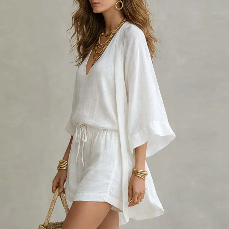 Three Piece V-Neck Set Sleeveless for Women