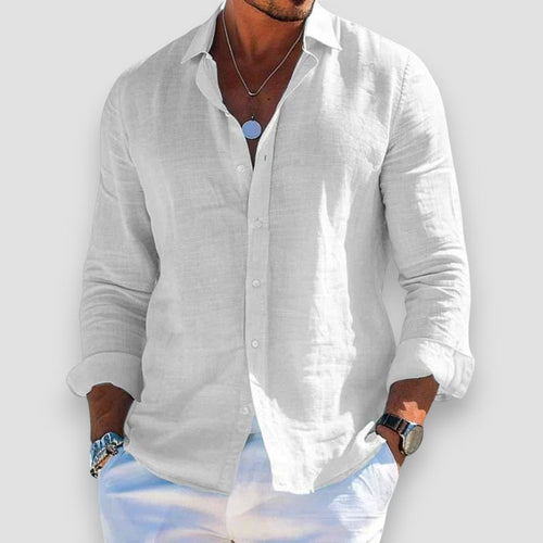 Button-Down Shirt Long Sleeve Loose Fit for Men
