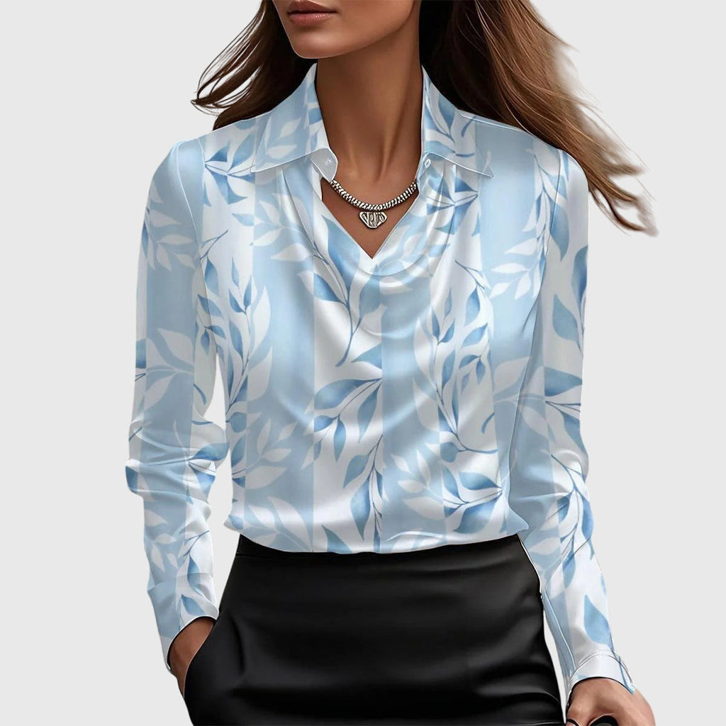 Blouse Cowl Neck Satin for Women