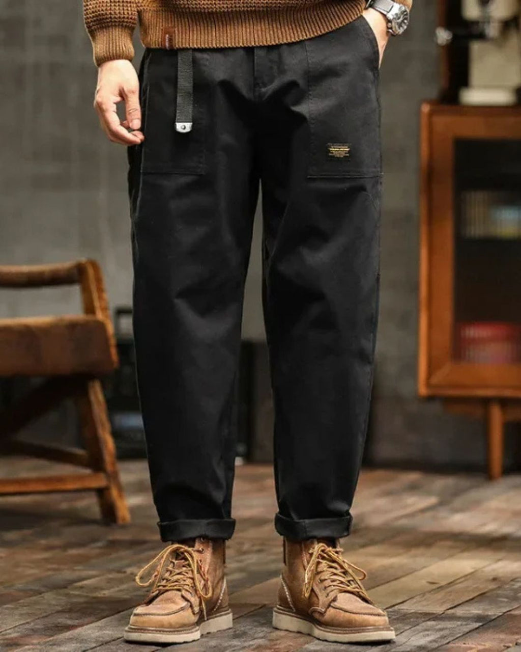 Cargo Pants Straight Fit Mid-Waist for Men | Perfect for Everyday Wear