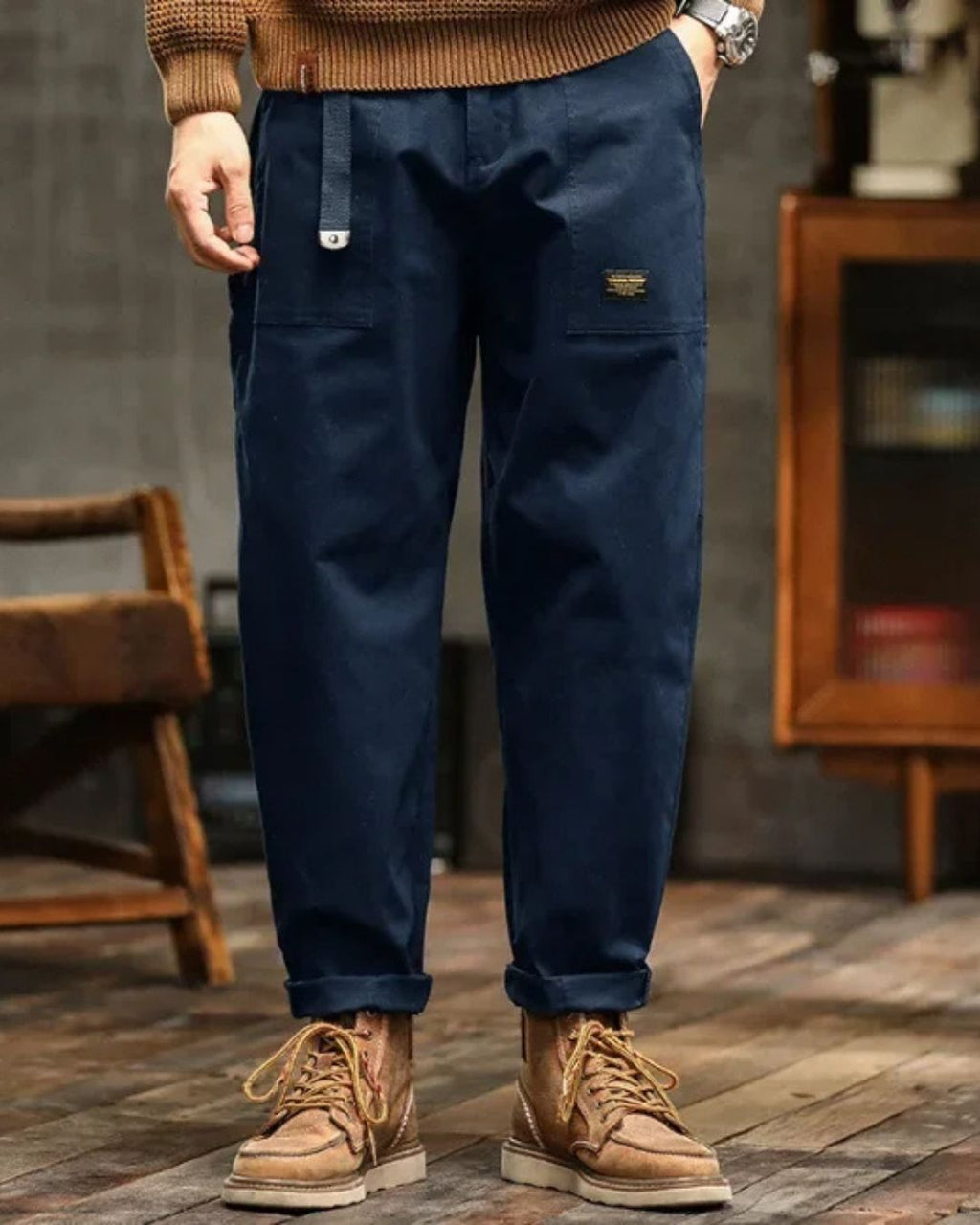 Cargo Pants Straight Fit Mid-Waist for Men | Perfect for Everyday Wear