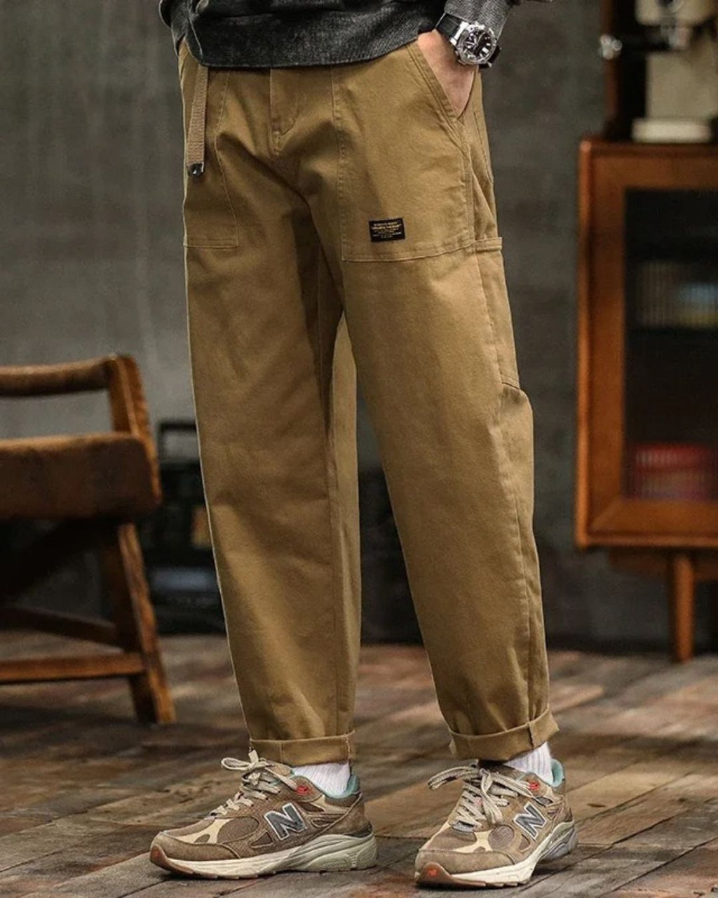 Cargo Pants Straight Fit Mid-Waist for Men | Perfect for Everyday Wear