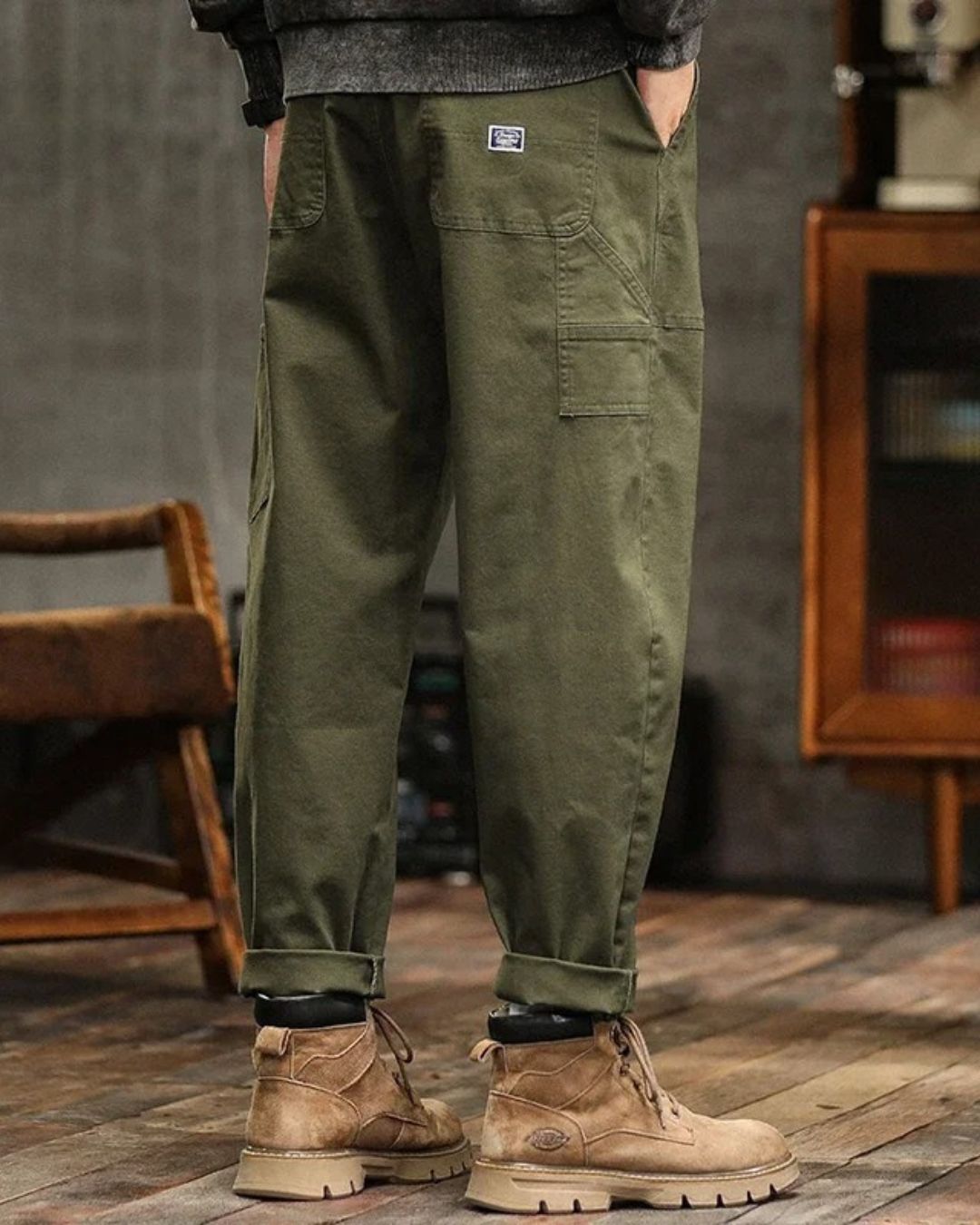 Cargo Pants Straight Fit Mid-Waist for Men | Perfect for Everyday Wear