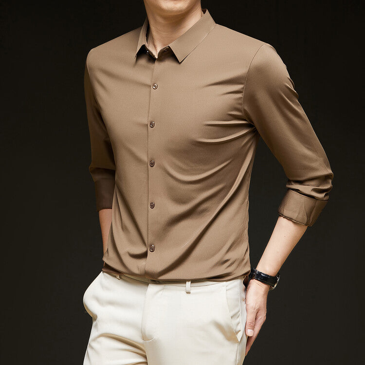 Shirt Slim Fit Long Sleeve Button Down for Men