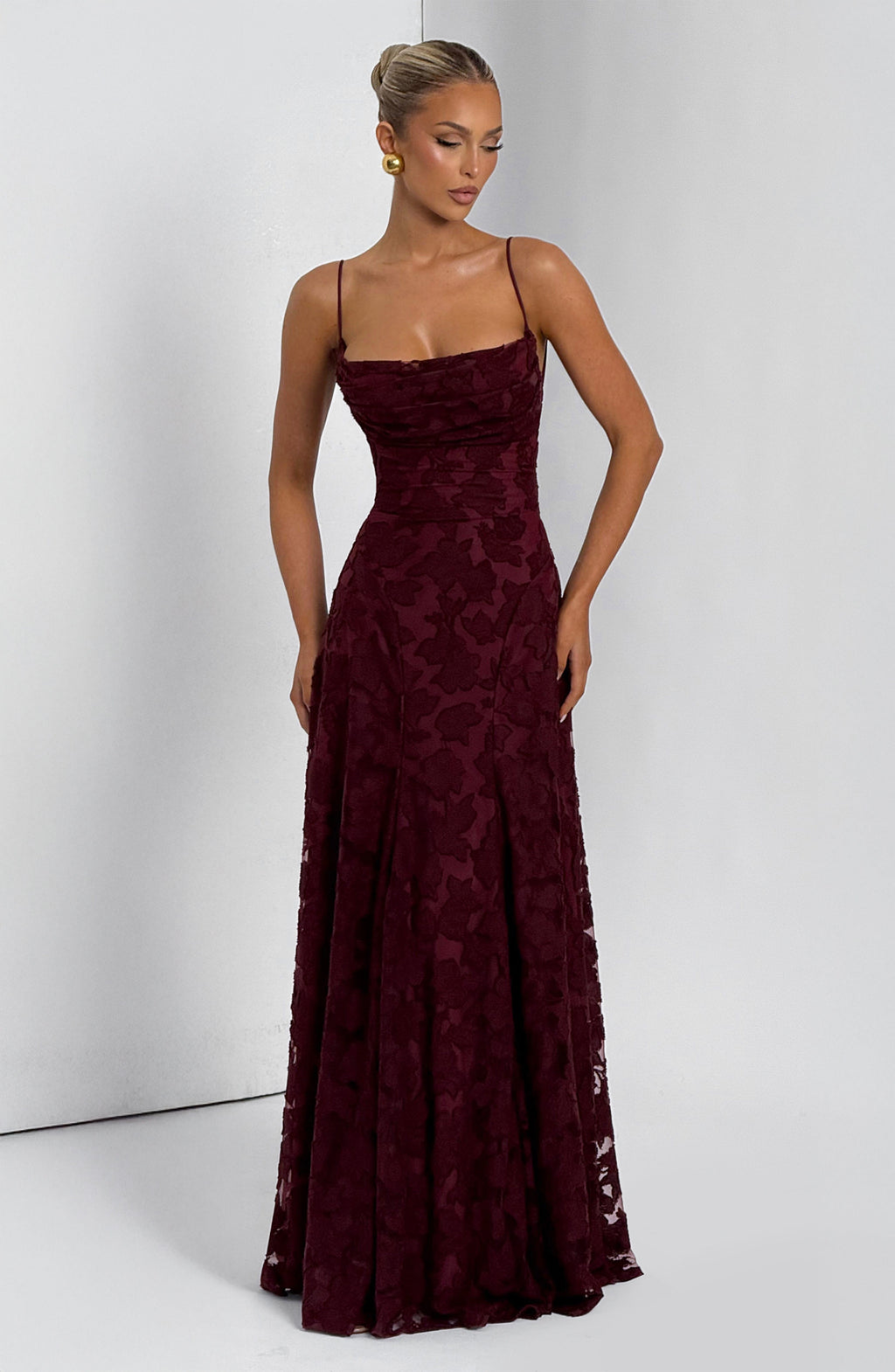 Maxi Dress Draped Neckline for Women | Perfect for Going Out