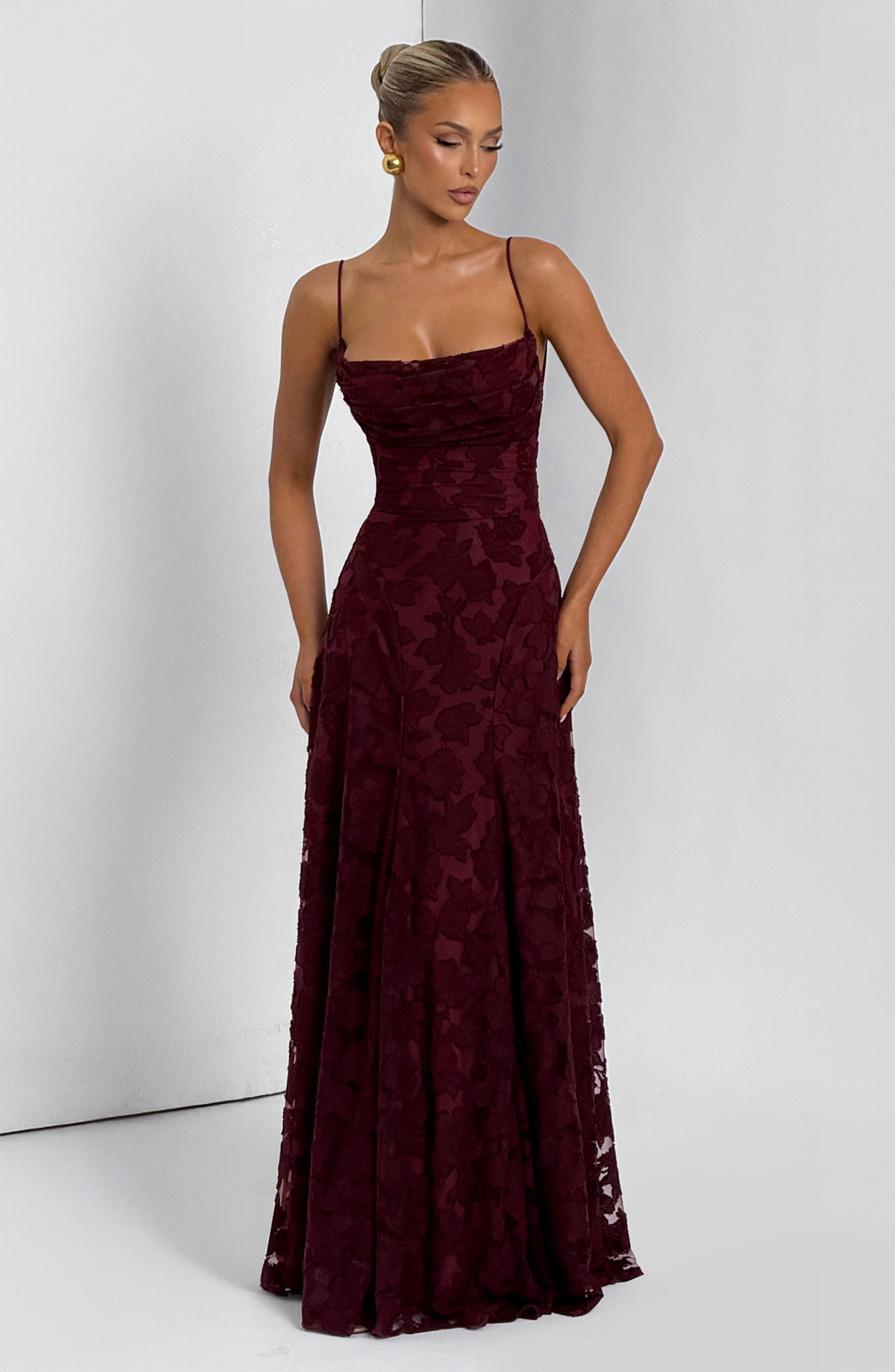 Maxi Dress Draped Neckline for Women | Perfect for Going Out