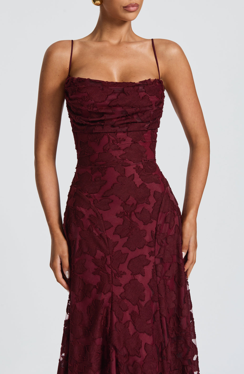 Maxi Dress Draped Neckline for Women | Perfect for Going Out