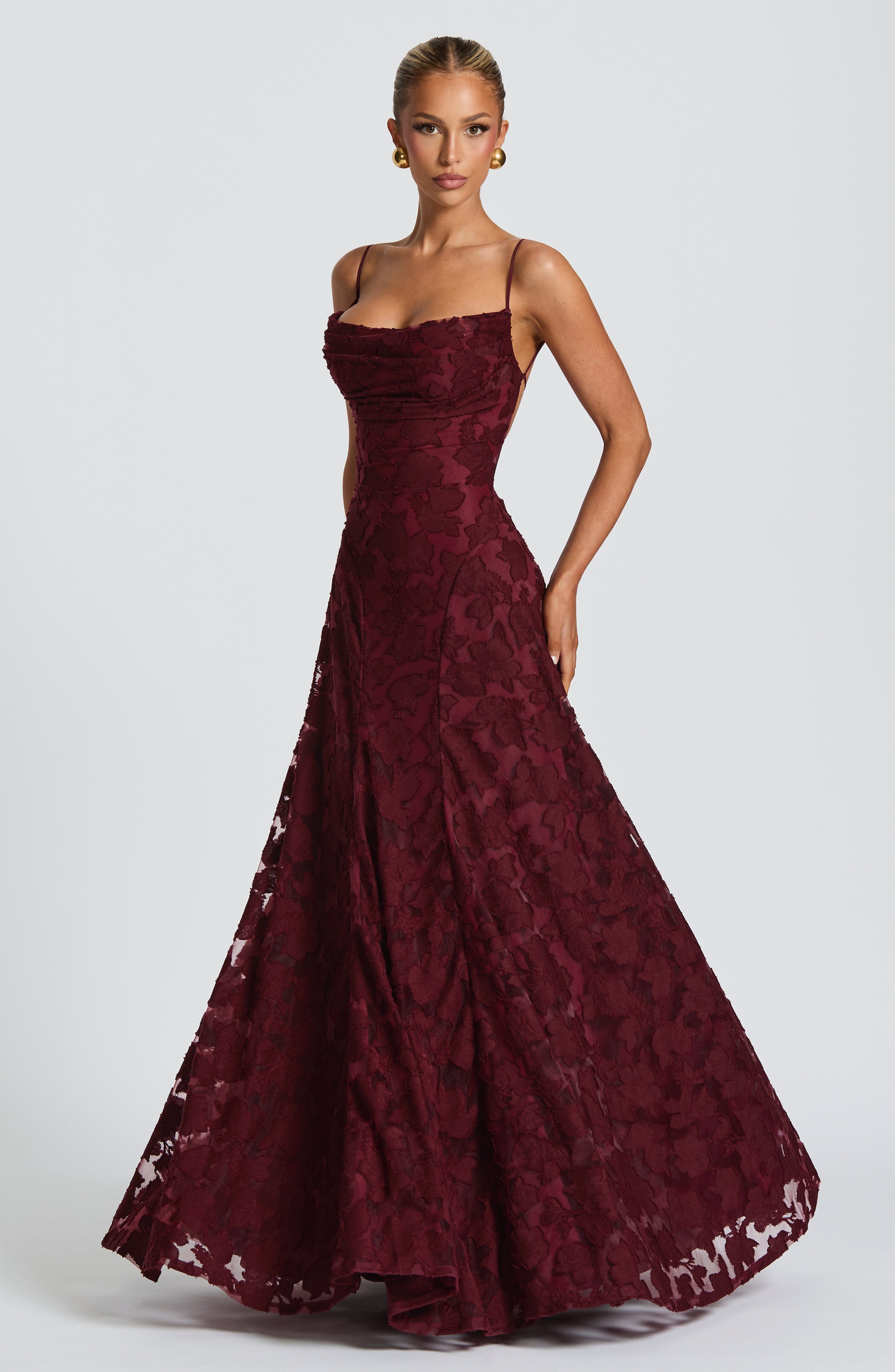 Maxi Dress Draped Neckline for Women | Perfect for Going Out
