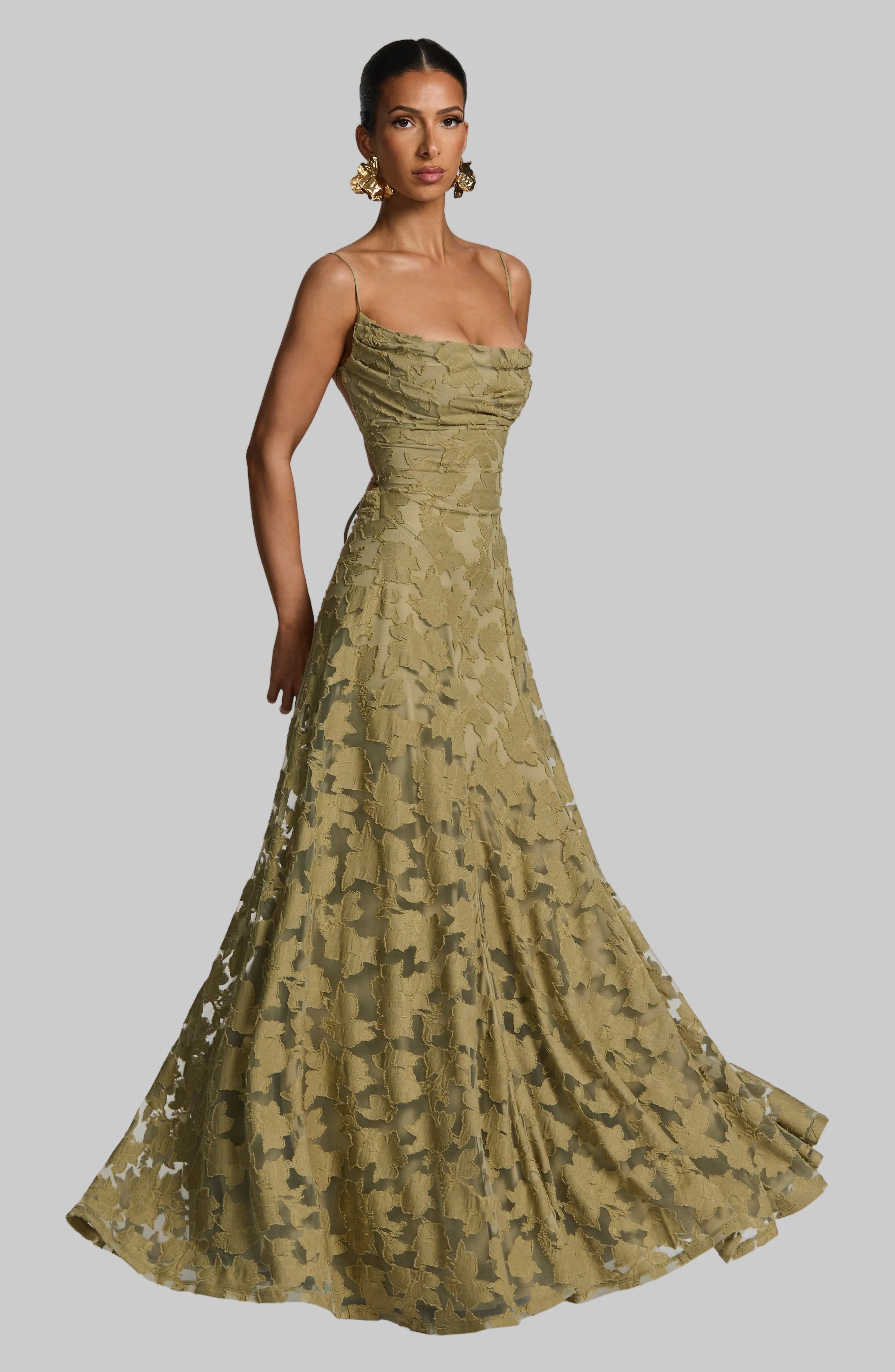Maxi Dress Draped Neckline for Women | Perfect for Going Out