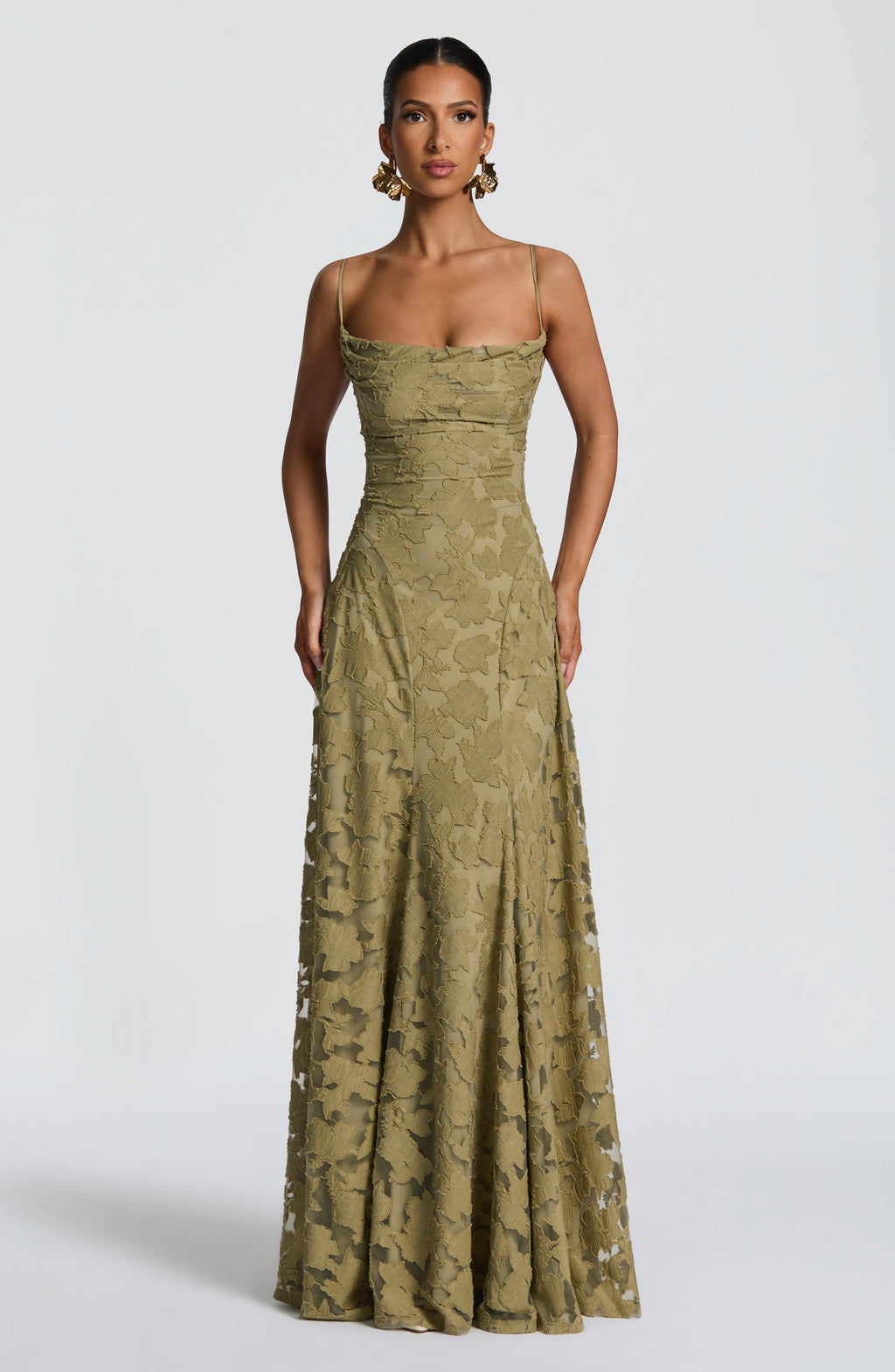 Maxi Dress Draped Neckline for Women | Perfect for Going Out