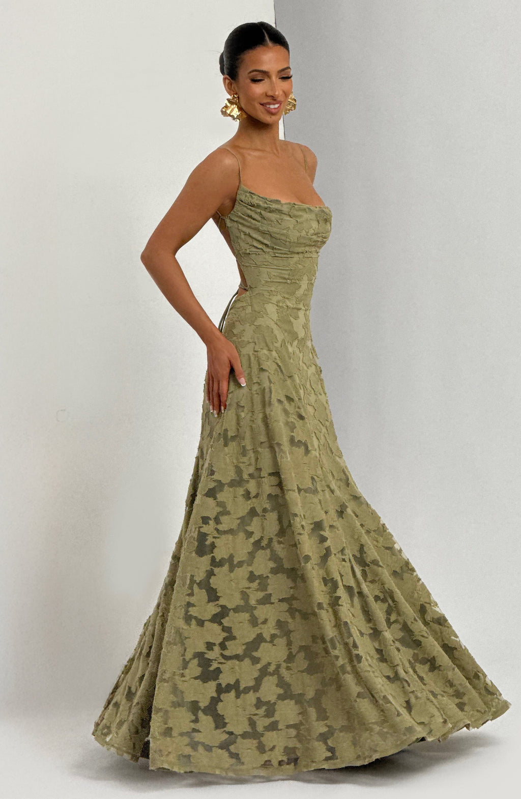 Maxi Dress Draped Neckline for Women | Perfect for Going Out