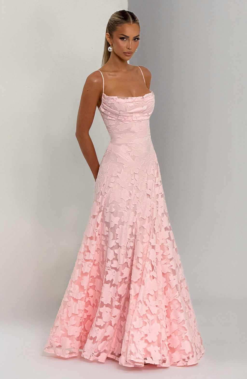 Maxi Dress Draped Neckline for Women | Perfect for Going Out