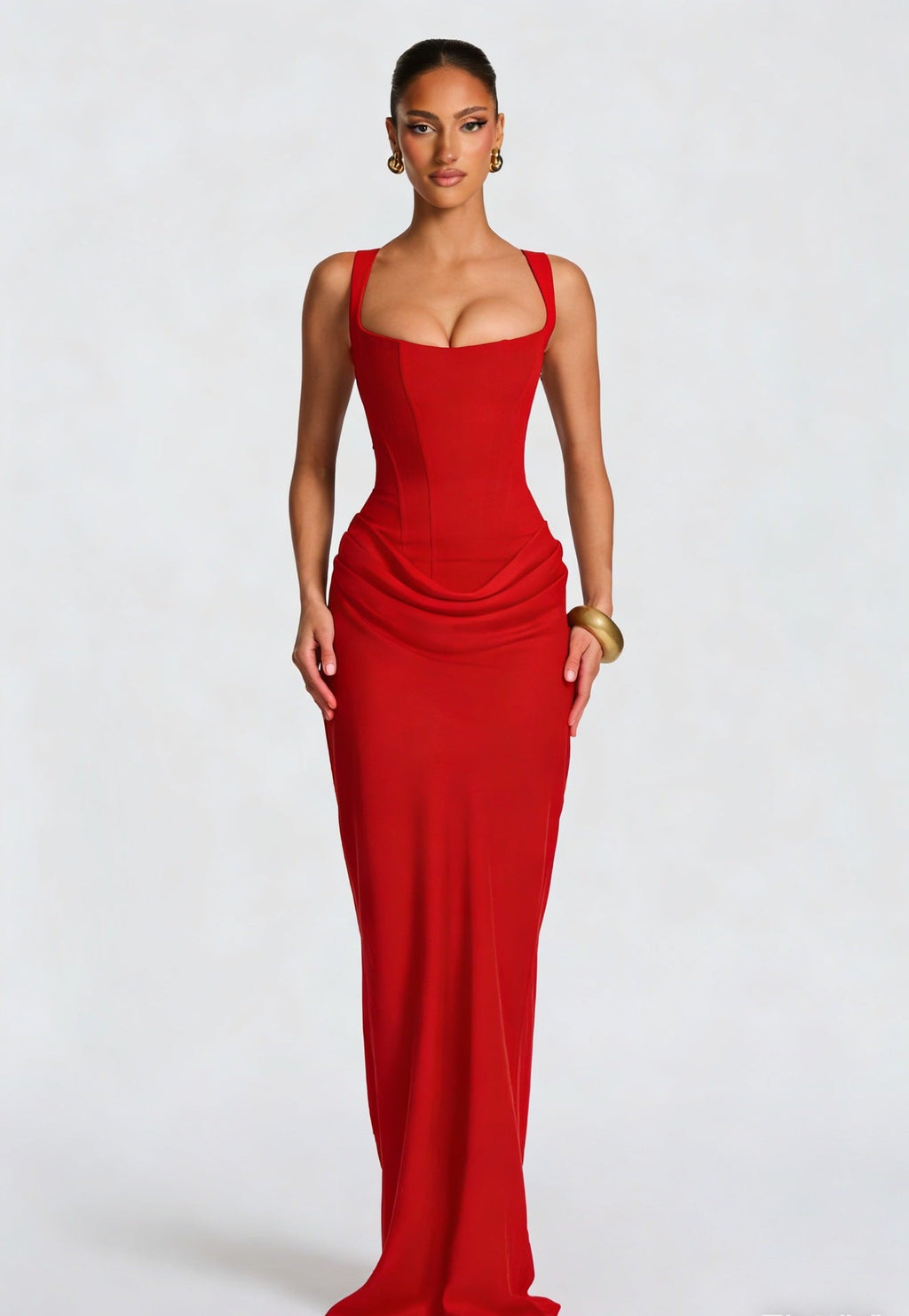 Maxi Dress Corset-Style Wide Straps for Women | Perfect for Evening Wear