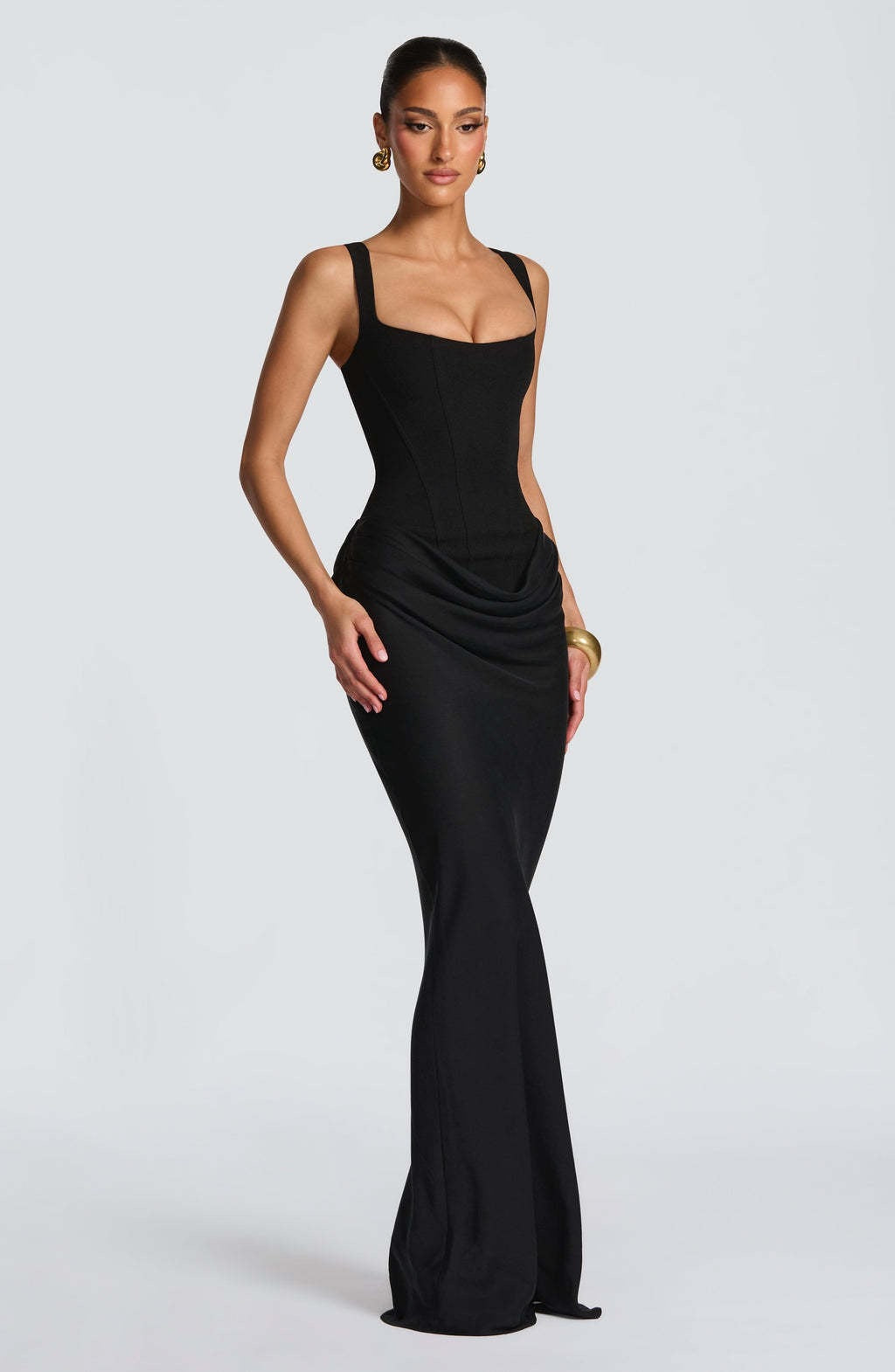 Maxi Dress Corset-Style Wide Straps for Women | Perfect for Evening Wear
