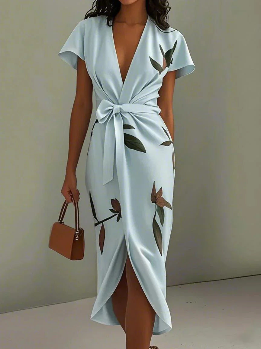 Wrap Dress Printed Belt for Women