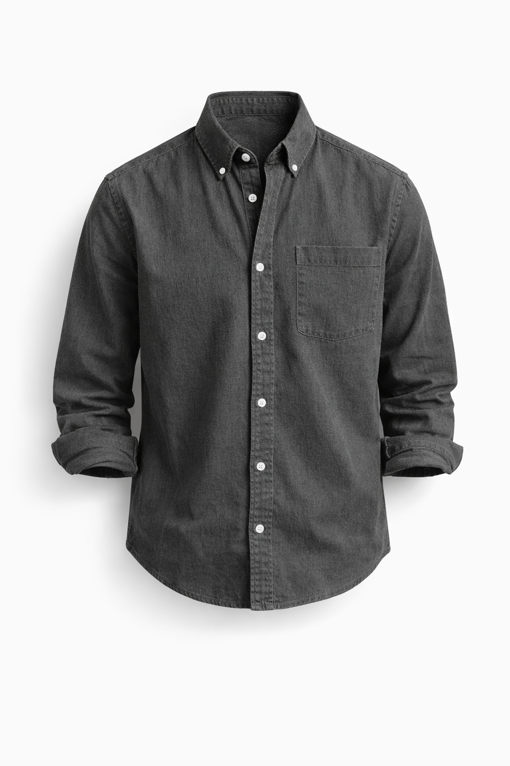 Long Sleeve Shirt Button-Up for Men