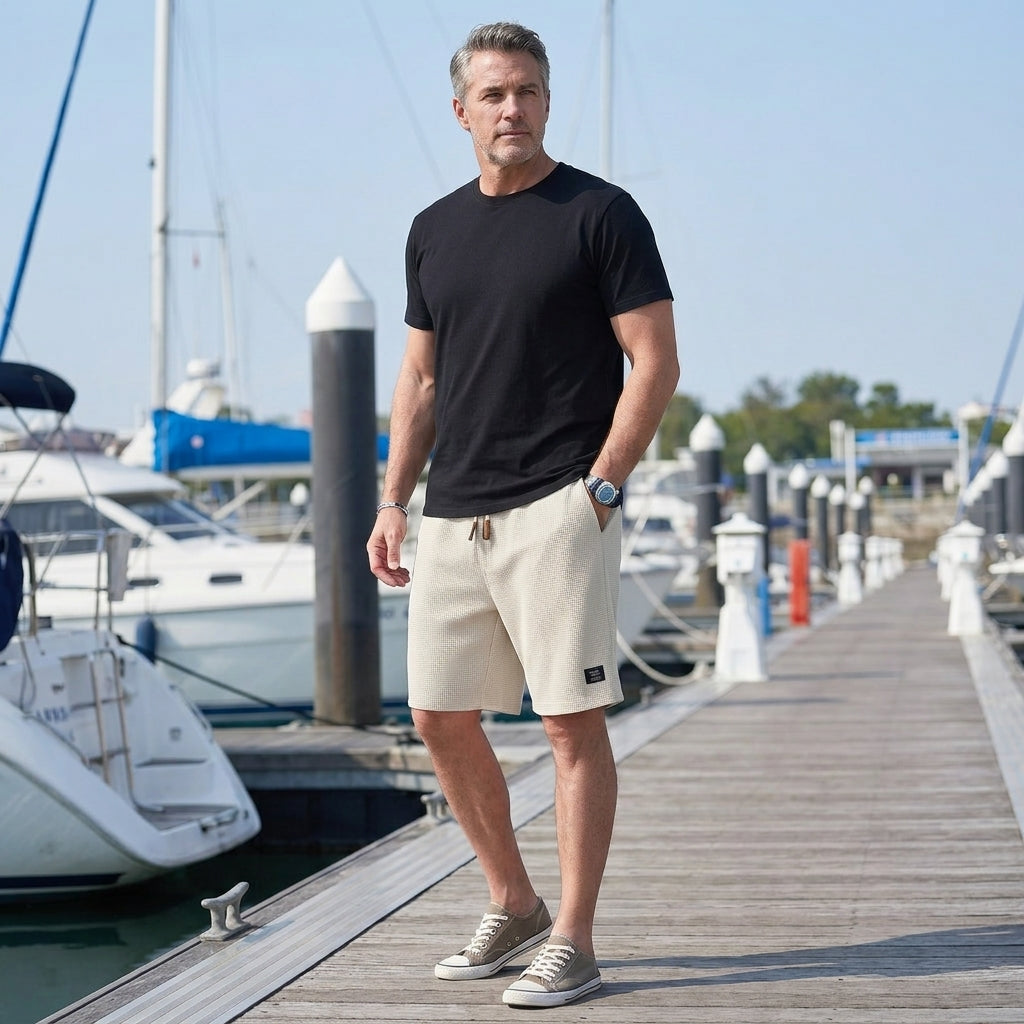Shorts Waffle-Knit Relaxed Fit for Men | Perfect for Everyday Wear