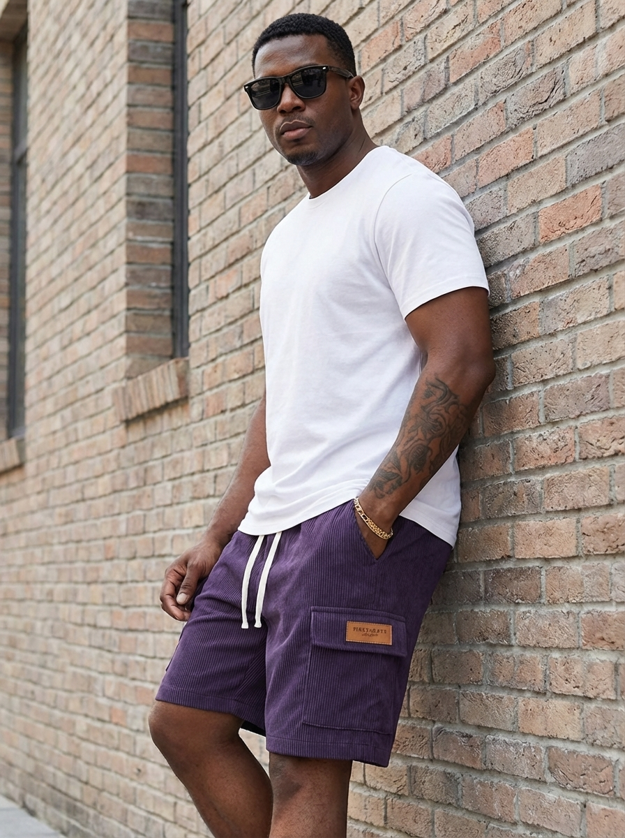 Corduroy Shorts with Cargo Pockets for Men | Perfect for Everyday Wear