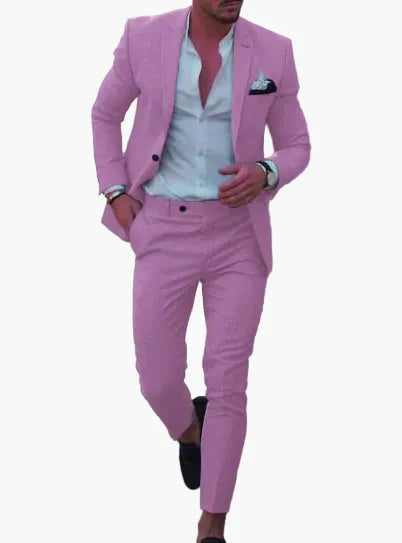 Men's Suit Two-Piece Set Tailored Fit | Perfect for Summer Occasions