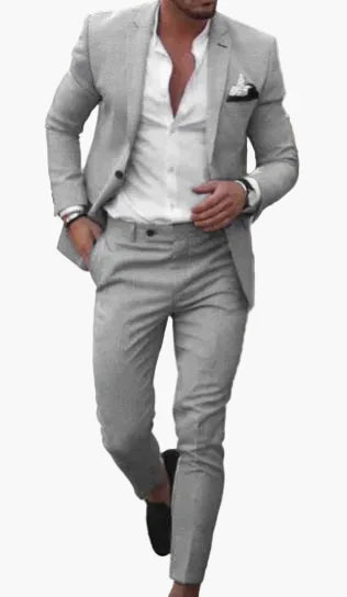 Men's Suit Two-Piece Set Tailored Fit | Perfect for Summer Occasions