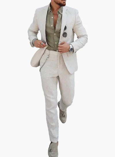 Men's Suit Two-Piece Set Tailored Fit | Perfect for Summer Occasions