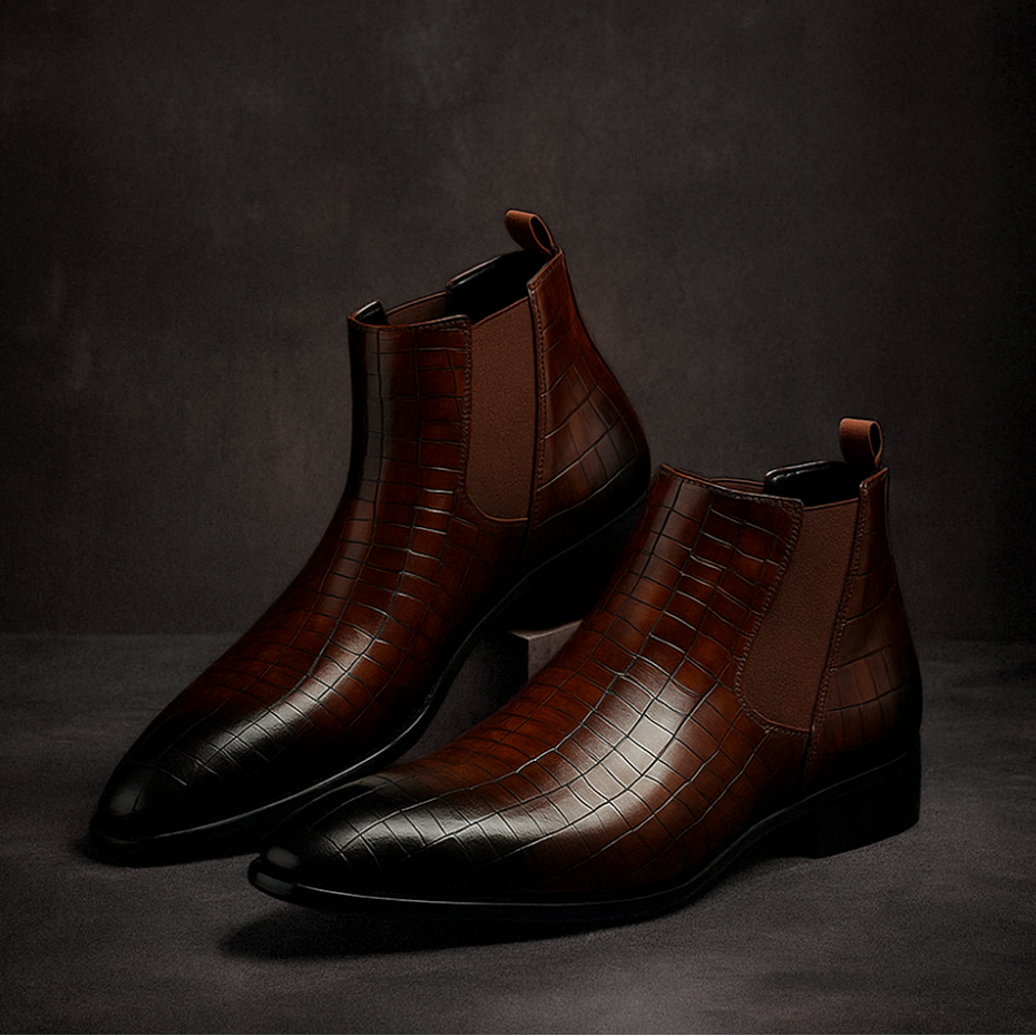 Chelsea Boots Snakeskin Textured for Men