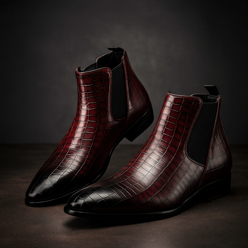 Chelsea Boots Snakeskin Textured for Men
