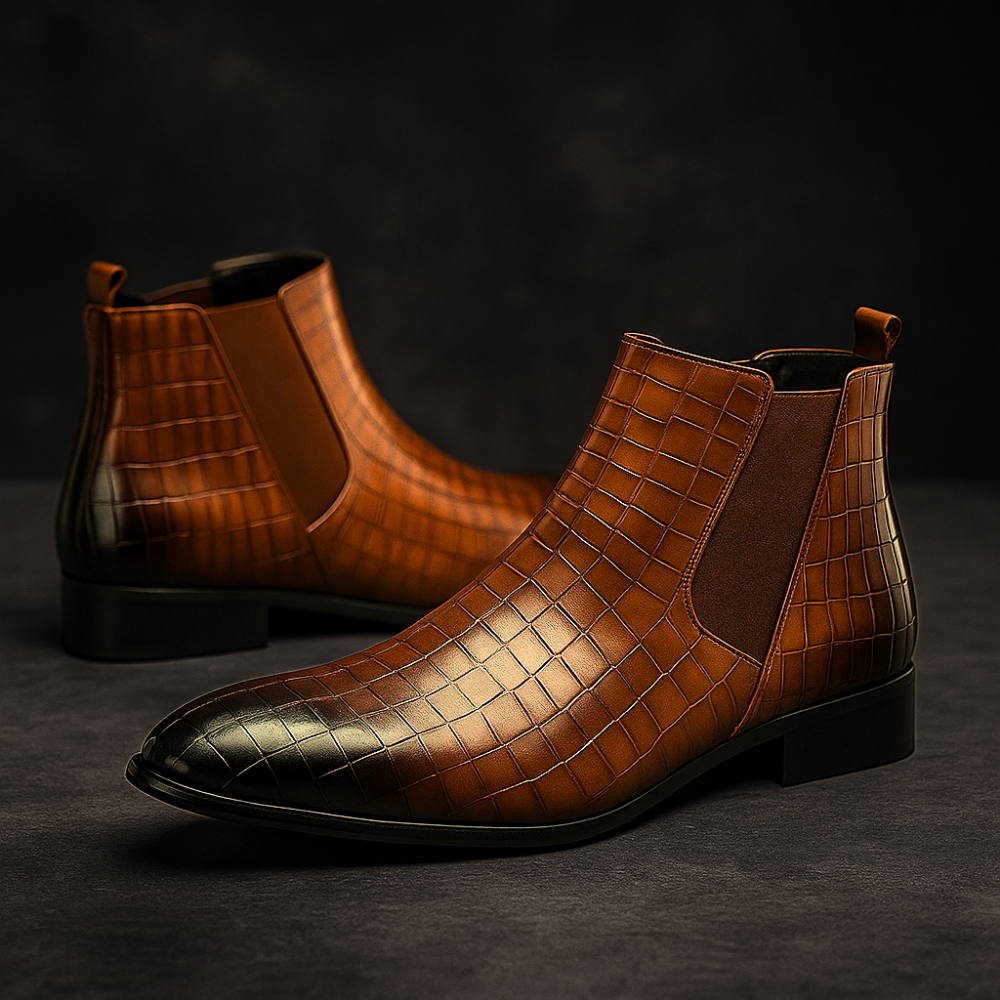Chelsea Boots Snakeskin Textured for Men