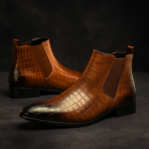 Chelsea Boots Snakeskin Textured for Men