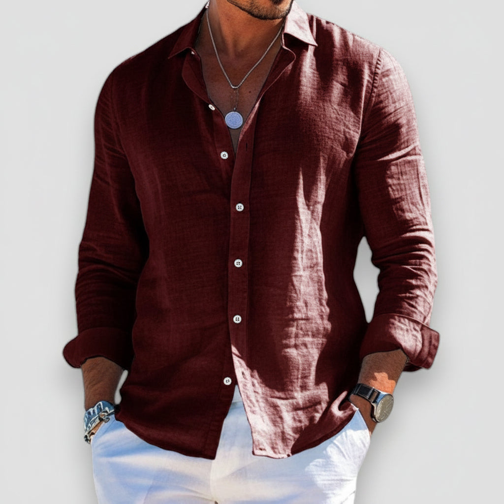 Shirt Relaxed Fit Long Sleeve for Men